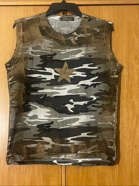 Krush men’s ' Camo Star Muscle Tank - Olive, Gray, Black